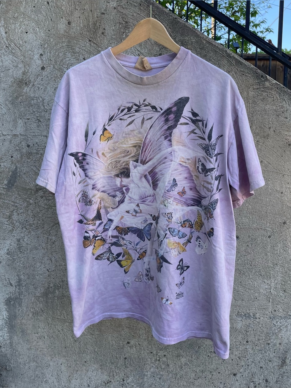Pink fairies and butterflies The Mountain t shirt size large